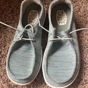 Hey Dude Teal Lace-Up Shoes